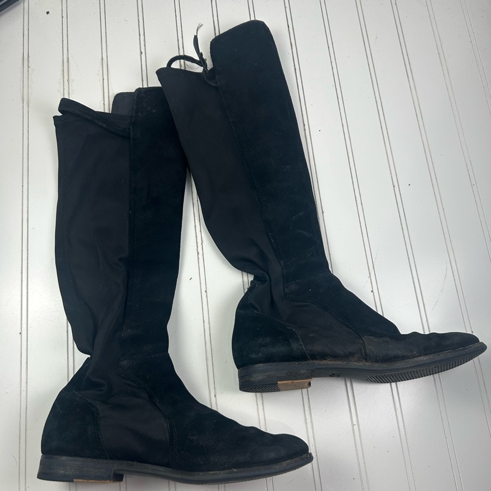 UGG Danae Suede Black Knee-High Tall Riding Women's Boots Size 8 - Picture 10 of 12